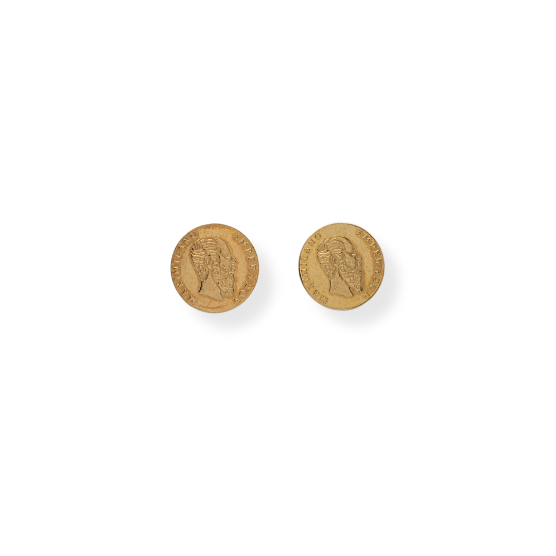 9ct gold Peso studs