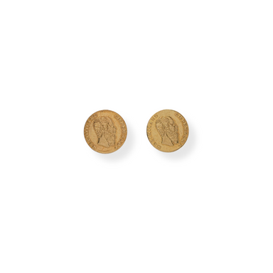 9ct gold Peso studs