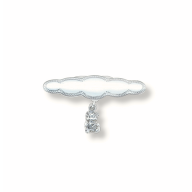 Silver baby brooch