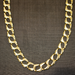 9ct gold handmade square link chain