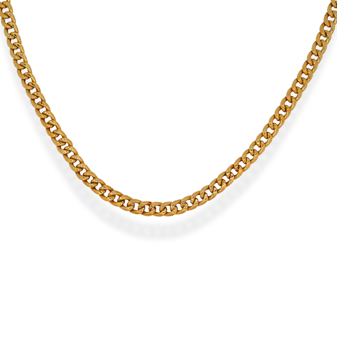 9ct Yellow gold hollow curb chain