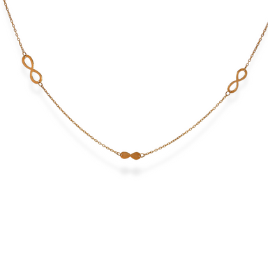 9ct gold infinity necklace