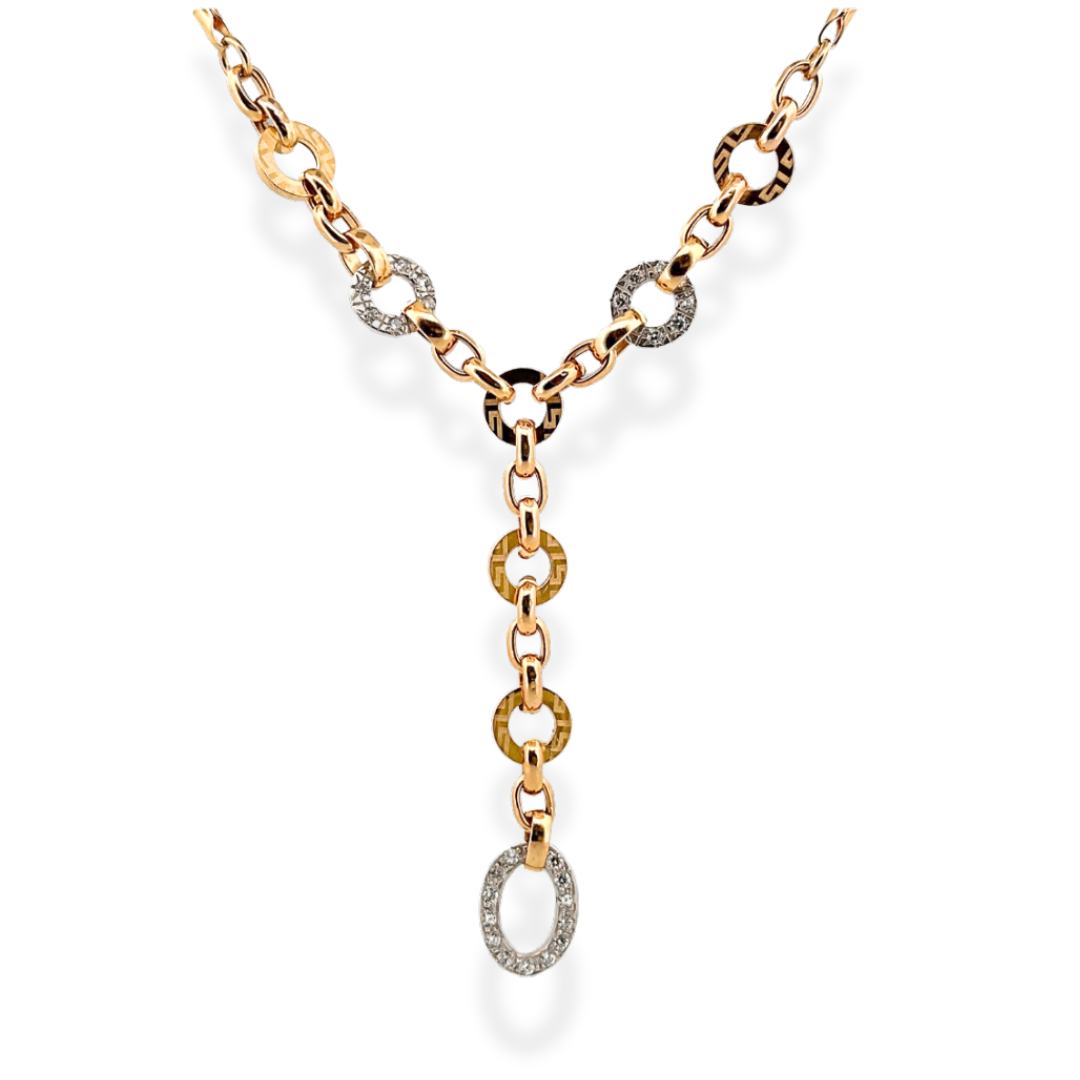 9ct gold cz necklace