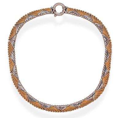 Designer 9ct 2/tone necklace and bracelet set