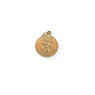 9ct gold St Christopher pendant 16mm