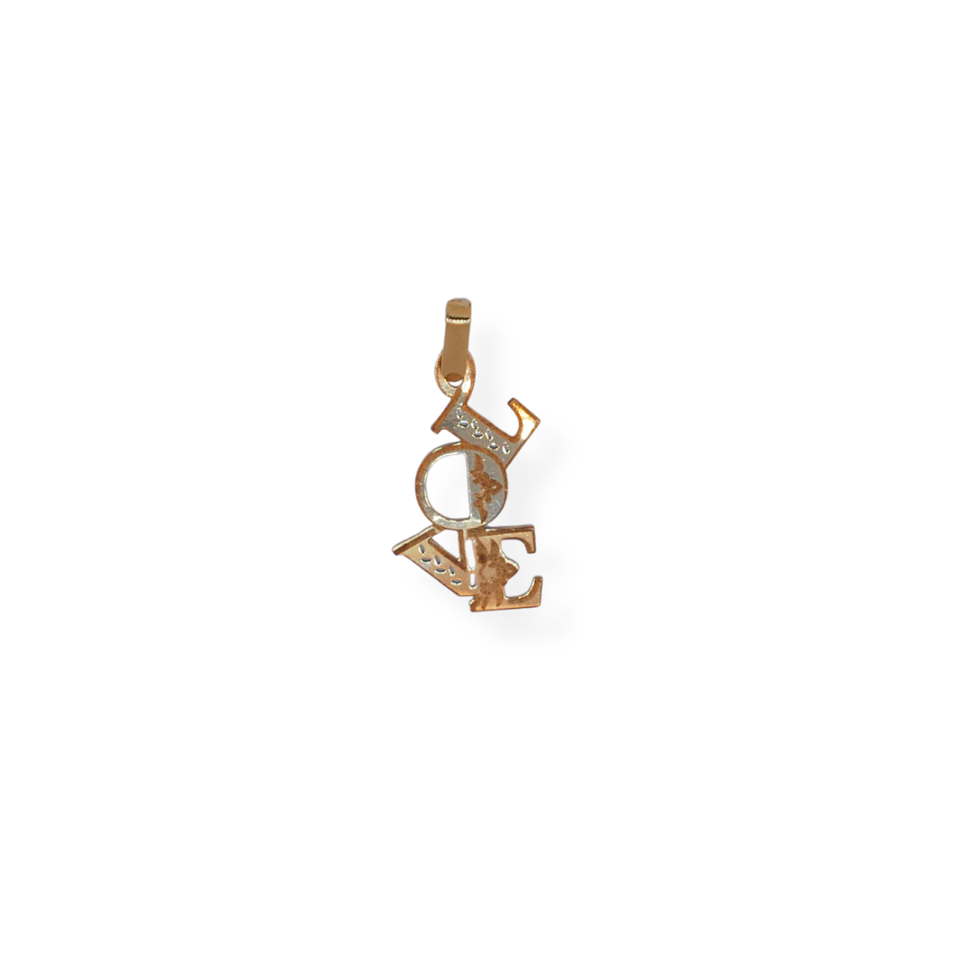 9ct gold Love pendant