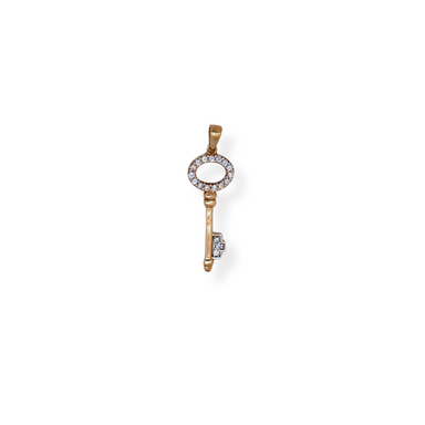 9ct gold key pendant