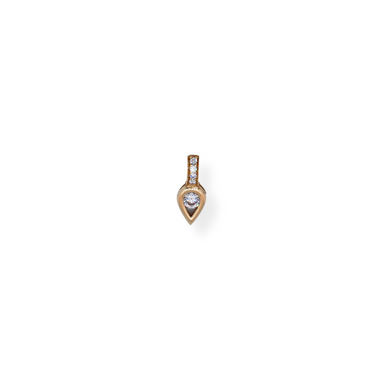 9ct gold cz pendant
