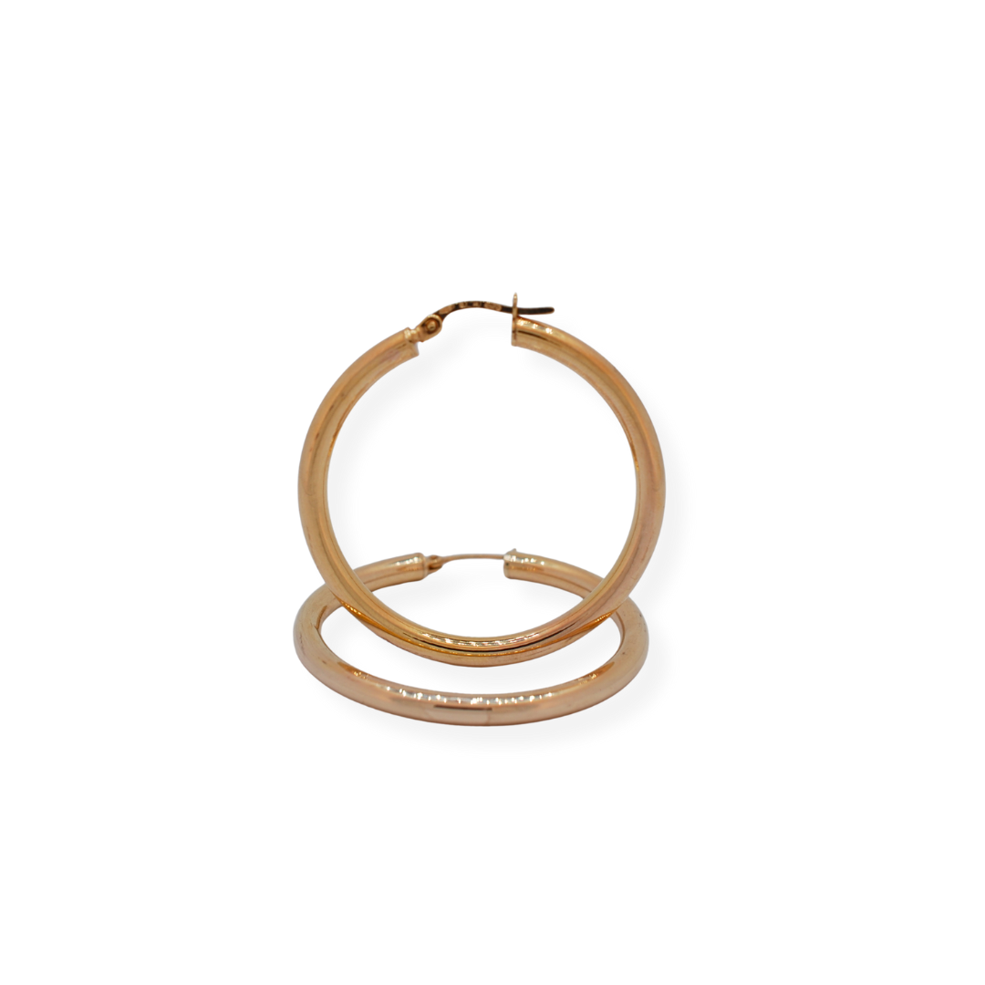 9ct gold hoop earrings