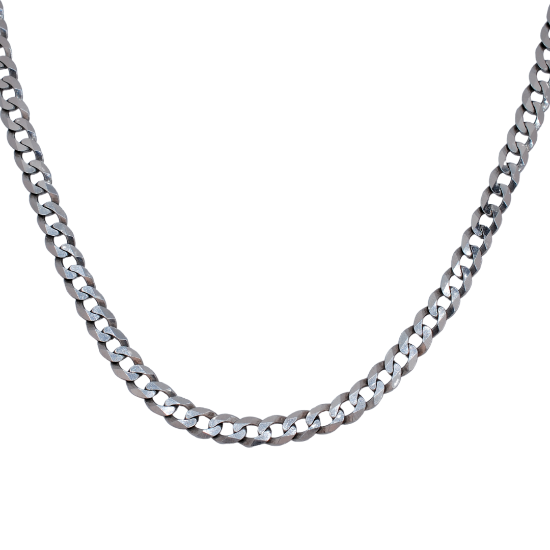 silver curb chain