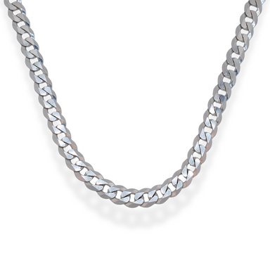 silver rounded curb chain
