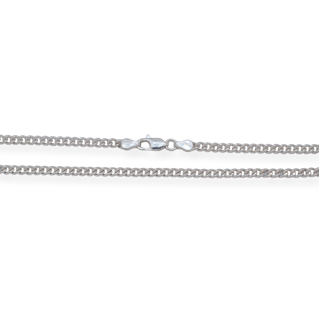 Silver miami curb chain