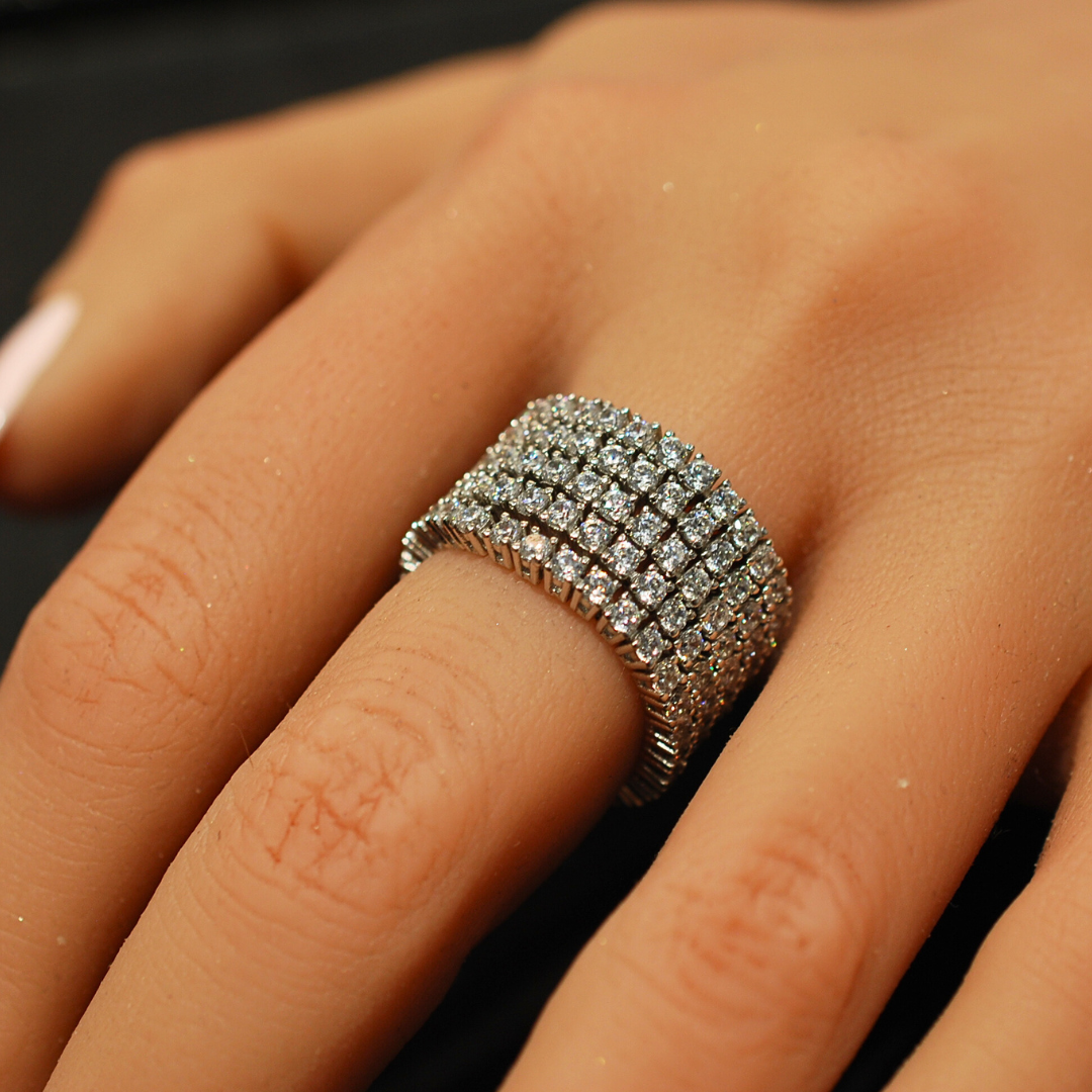 Sterling Silver Cz Ring