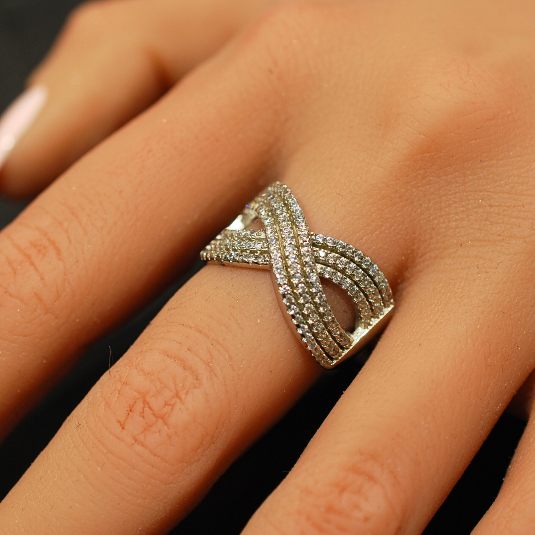 Sterling Silver Cz Ring