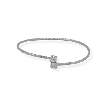 Silver cz bangle
