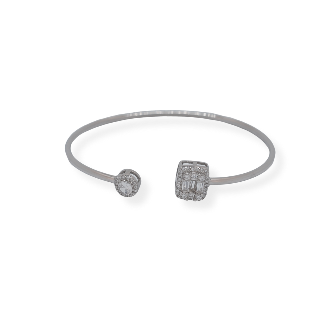 Silver cz bangle
