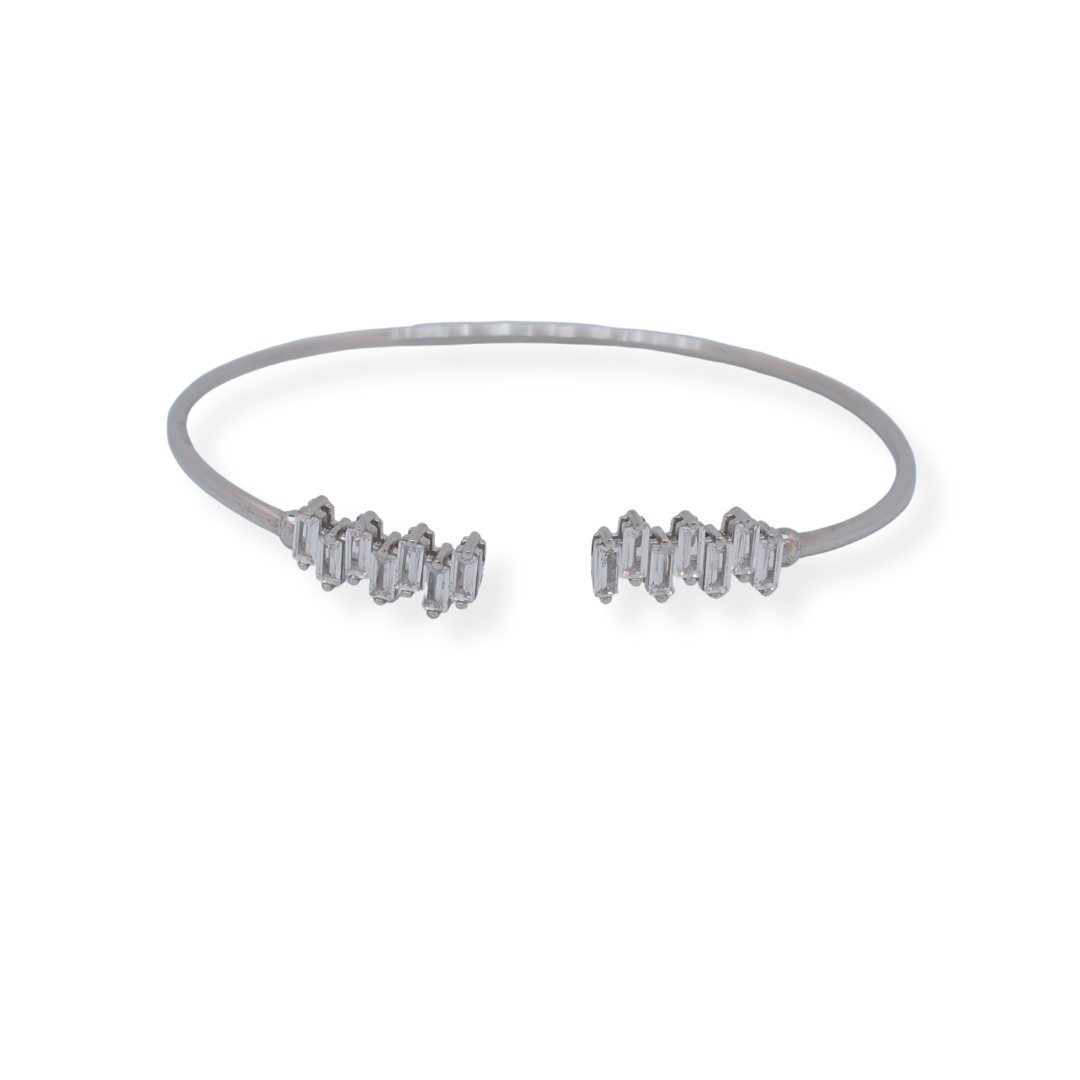 Silver cz bangle