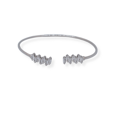Silver cz bangle