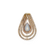 9ct gold pearl cz pendant