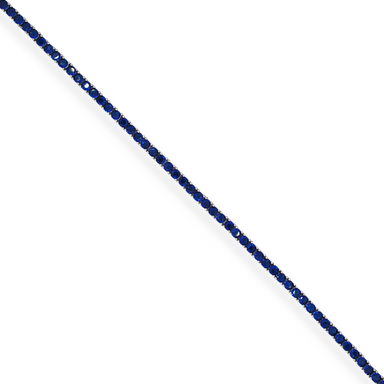 Silver blue cz tennis bracelet