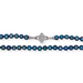 Silver blue pearl necklace
