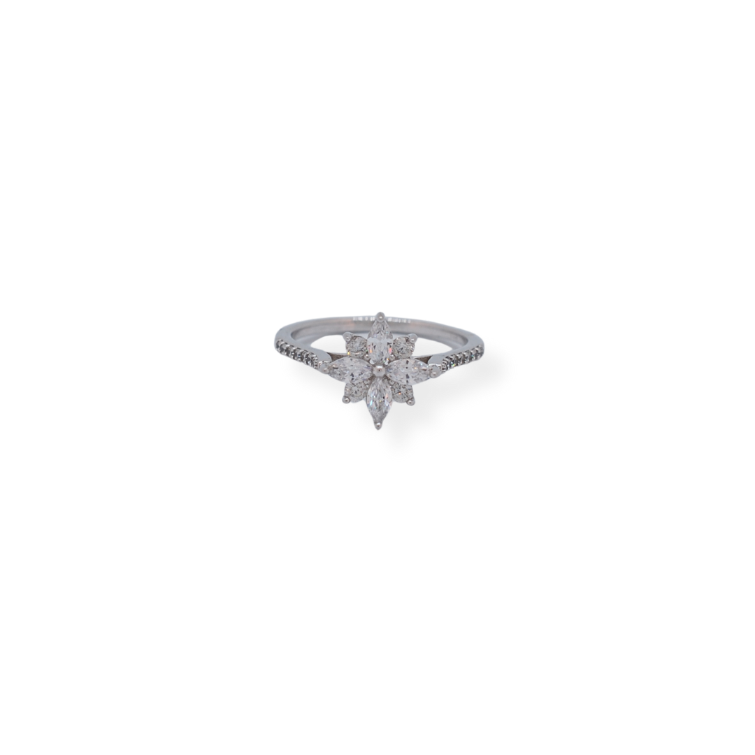 Silver cz ring