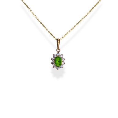 9ct gold peridot necklace