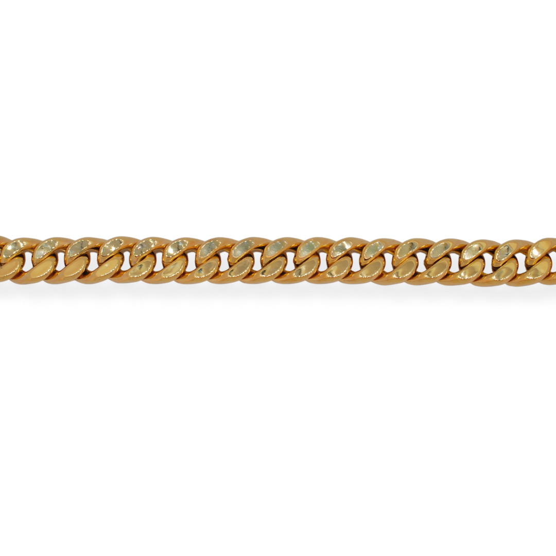 9ct gold signoretti cz curb bracelet