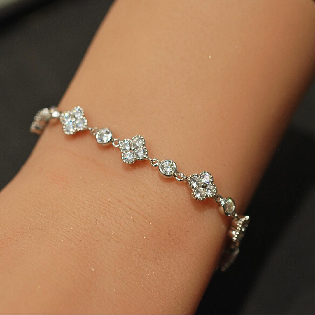 Silver cz bracelet