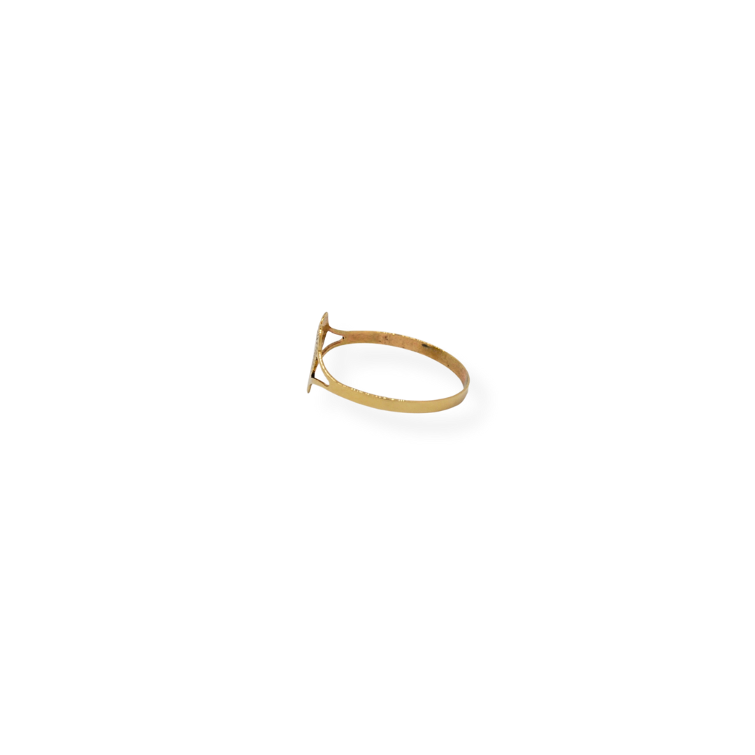 9ct gold heart signet ring