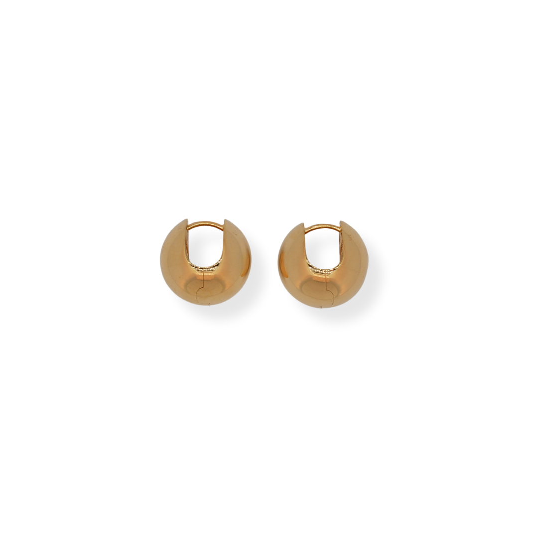 9ct gold round earrings