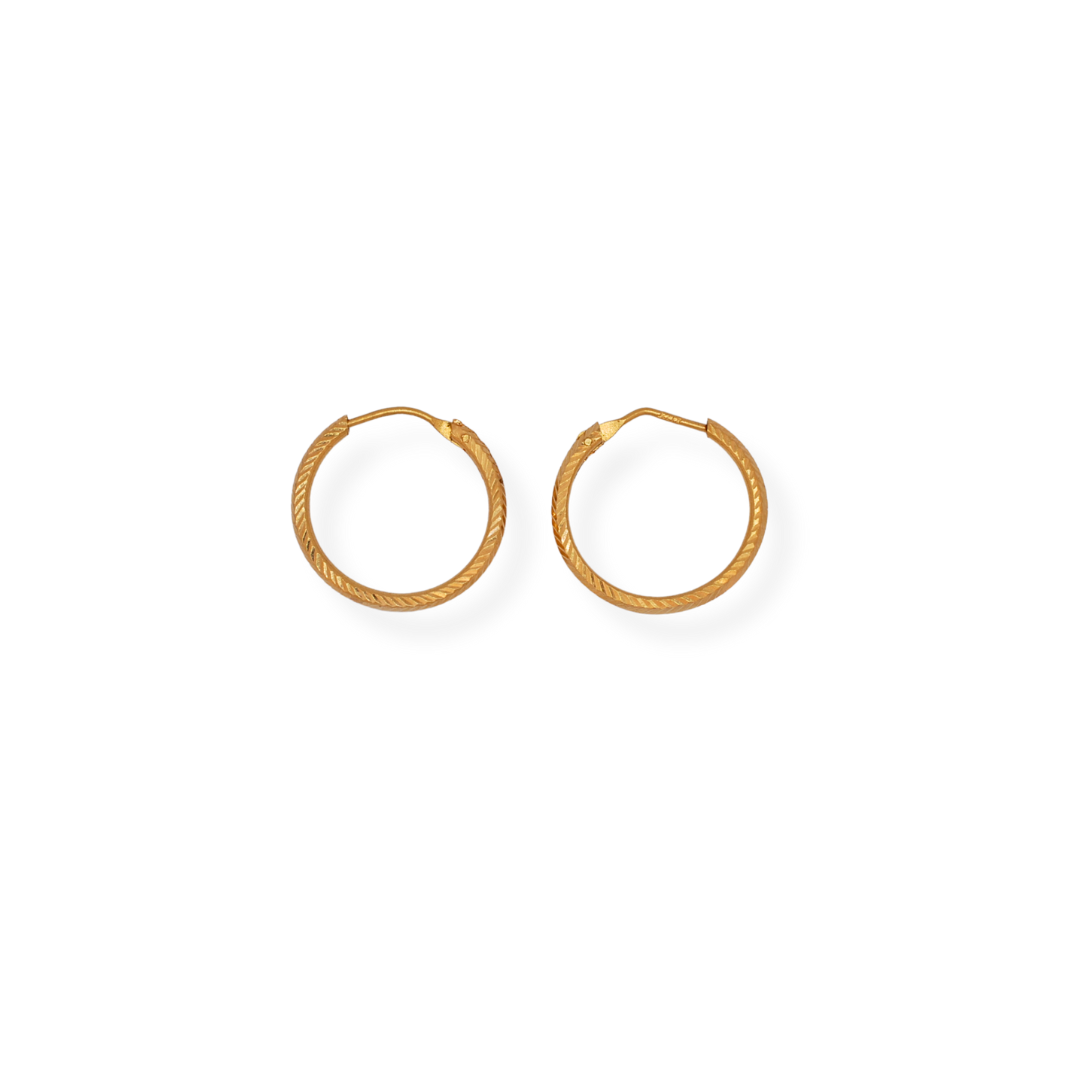 22ct gold hoop earrings