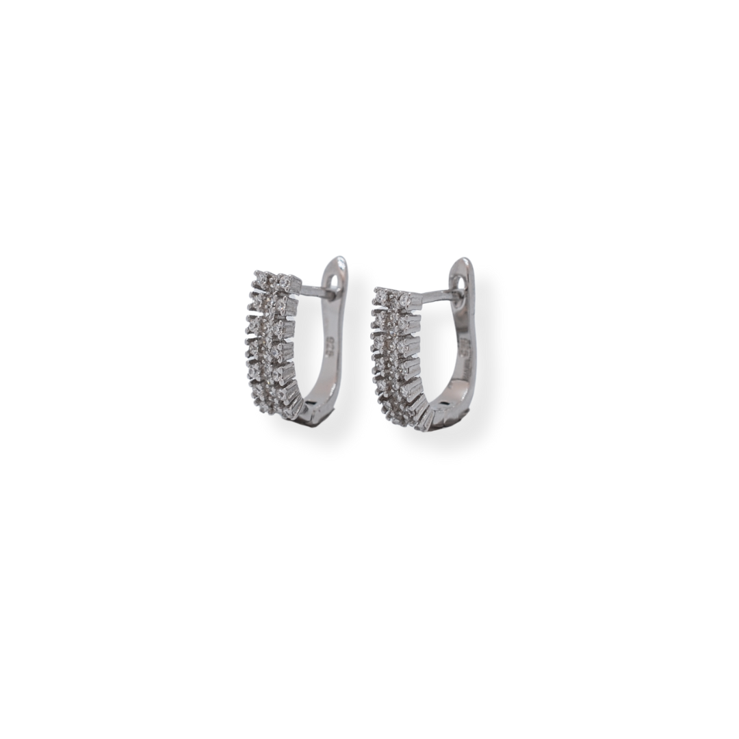 Silver cz earring