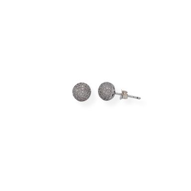 Silver cz stud earrings
