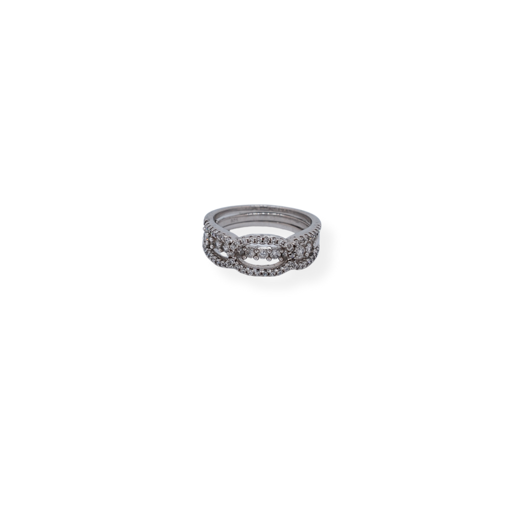 Silver cz ring