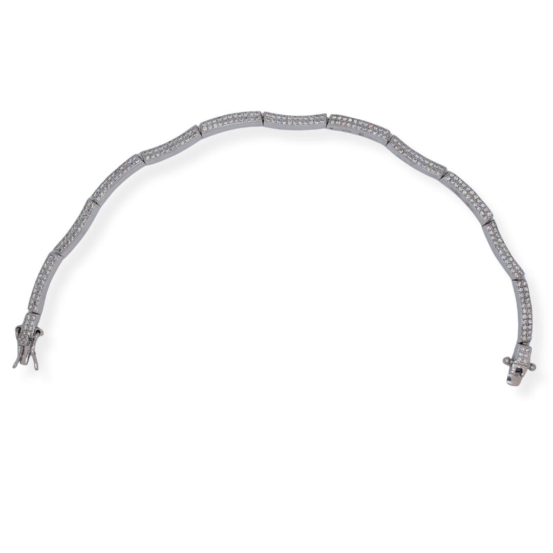 silver cz bracelet