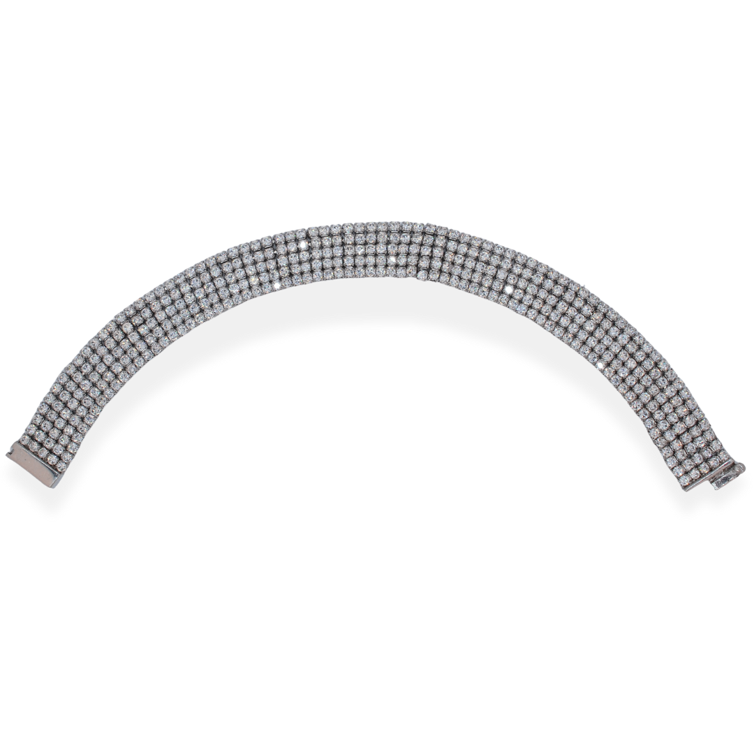 Silver cz tennis bracelet