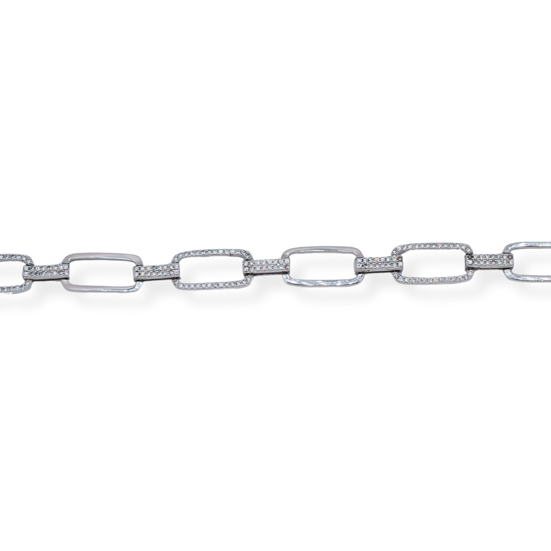 silver cz bracelet