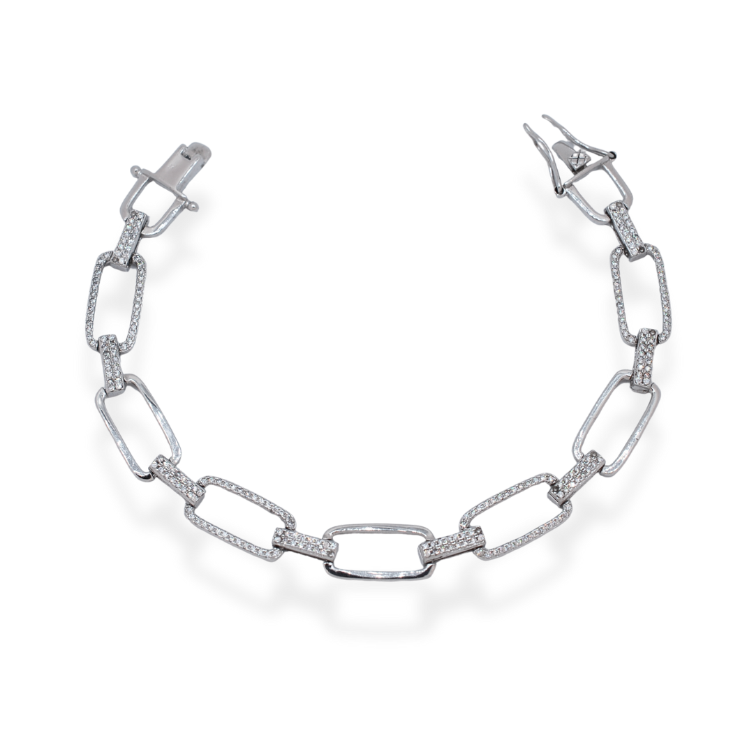 silver cz bracelet