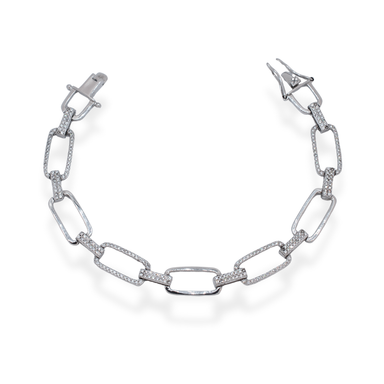silver cz bracelet