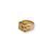 9ct gold castle cz ring