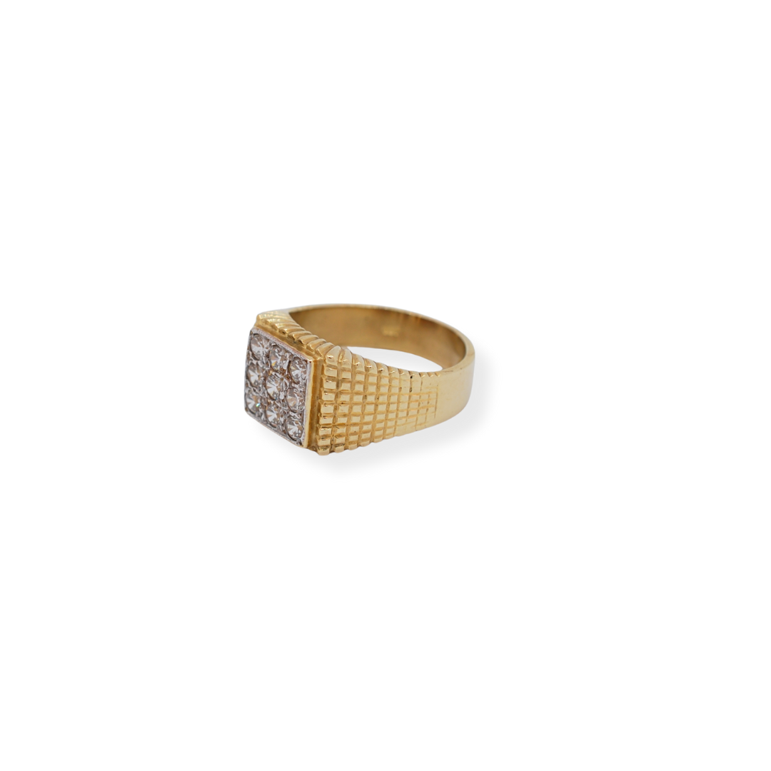 9ct gold cz ring