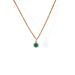 9ct yellow gold emerald necklace