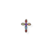 9ct gold multicoloured gemstone cross