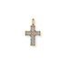 9ct 2/tone gold cz cross