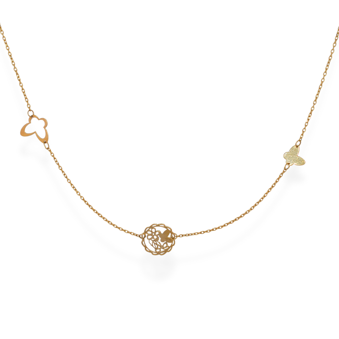 9ct gold butterfly necklace