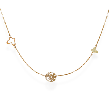 9ct gold butterfly necklace