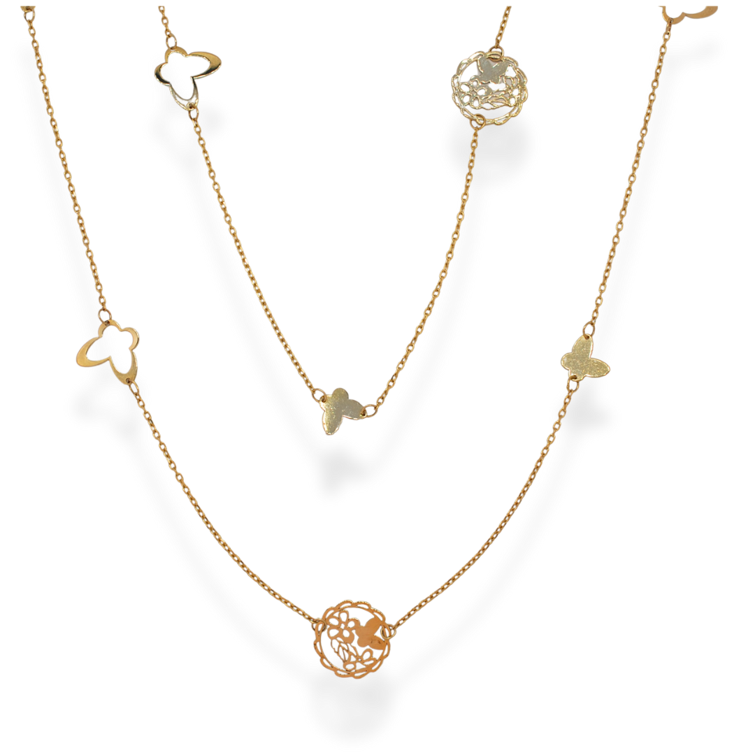 9ct gold butterfly necklace