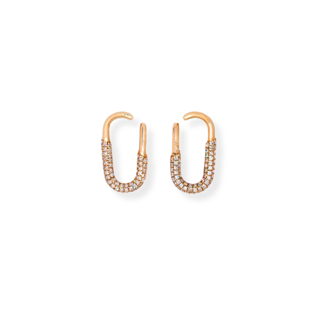9ct gold diamond earrings