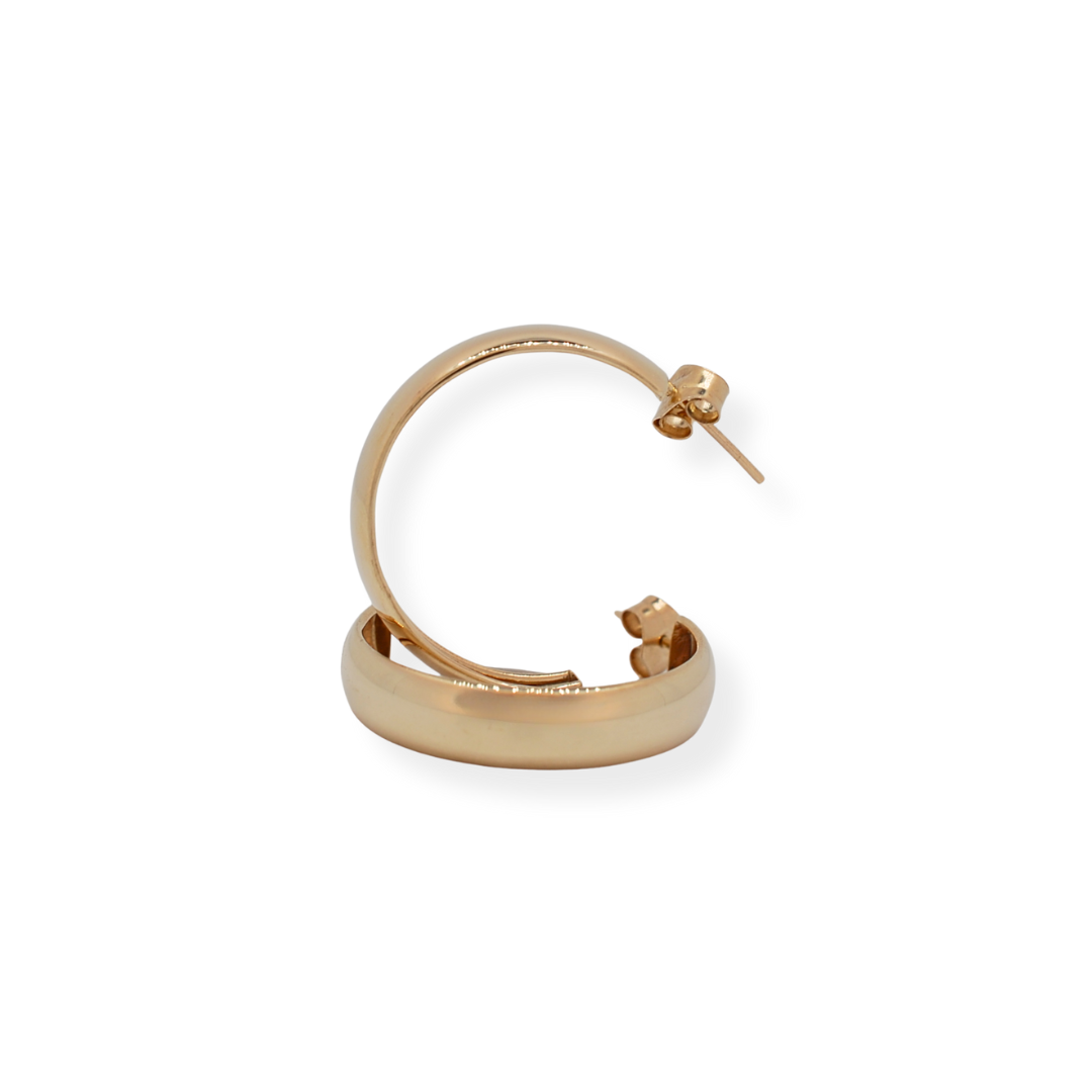 9ct gold hoop earrings